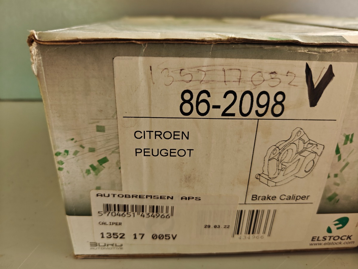 2 stk bremse kaliber til Citroen - Peugeot