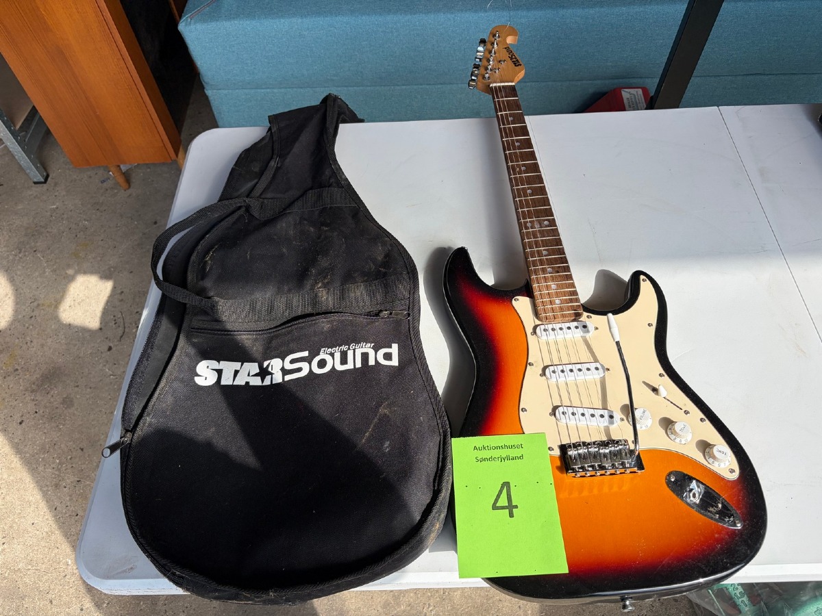 StarSound 6-strenget elguitar med gigbag