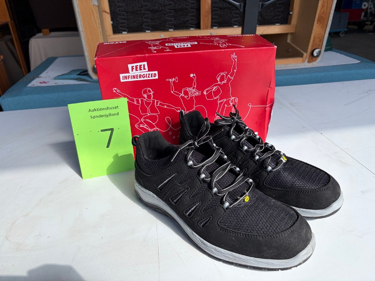 FEEL Maddox Low ESD S3S sikkerhedssko, str. 43 – med original æske