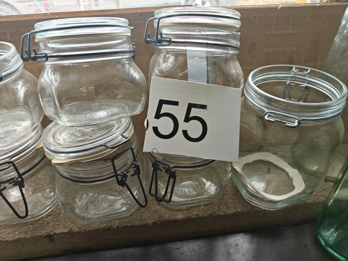 Parti henkogningsglas & flasker (10)