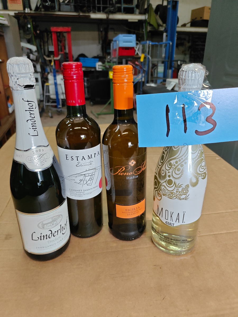 4 flasker vin/ mokai