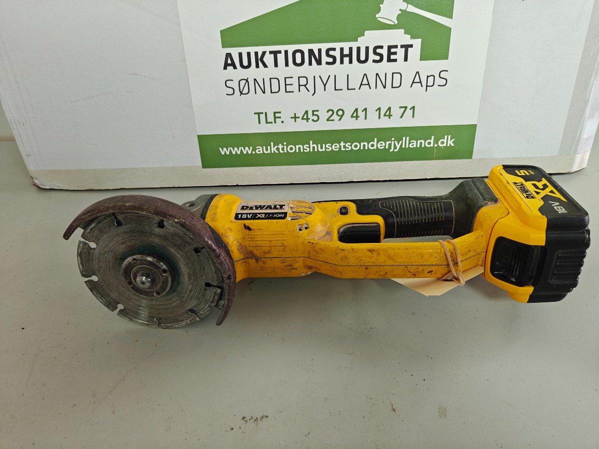 Dewalt vinkelsliber DCG412 ø125mm, incl 5 Ah batteri