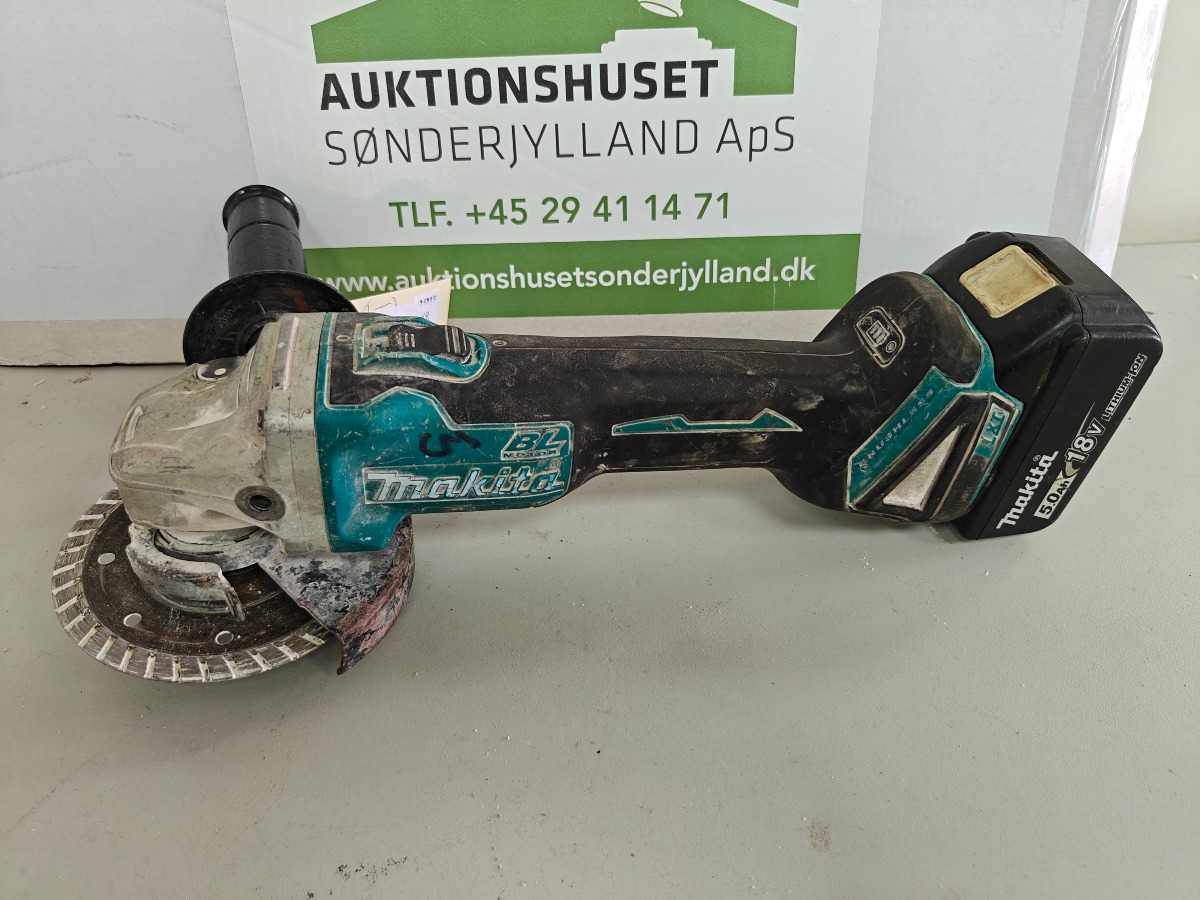 Makita Vinkelsliber ø 125 mm, incl 5 Ah batteri