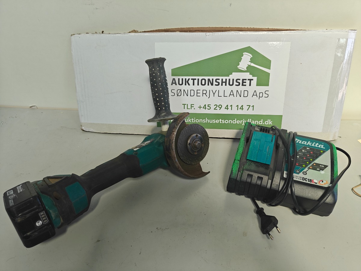 Makita vinkelsliber DGA506 ø125mm incl. oplader & 5 Ah batteri