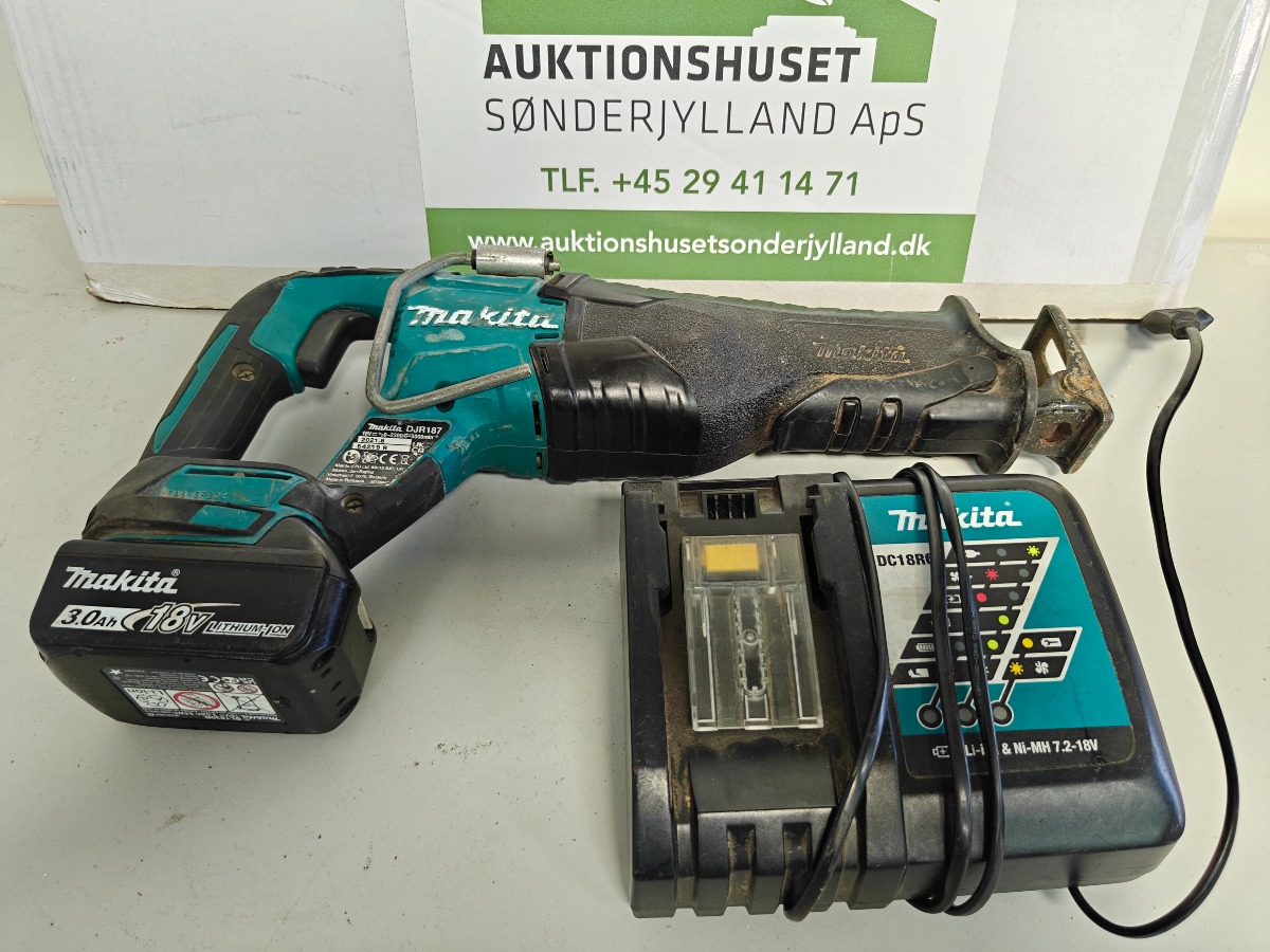Makita bajonetsav DJR187 incl oplader & 3 Ah batteri