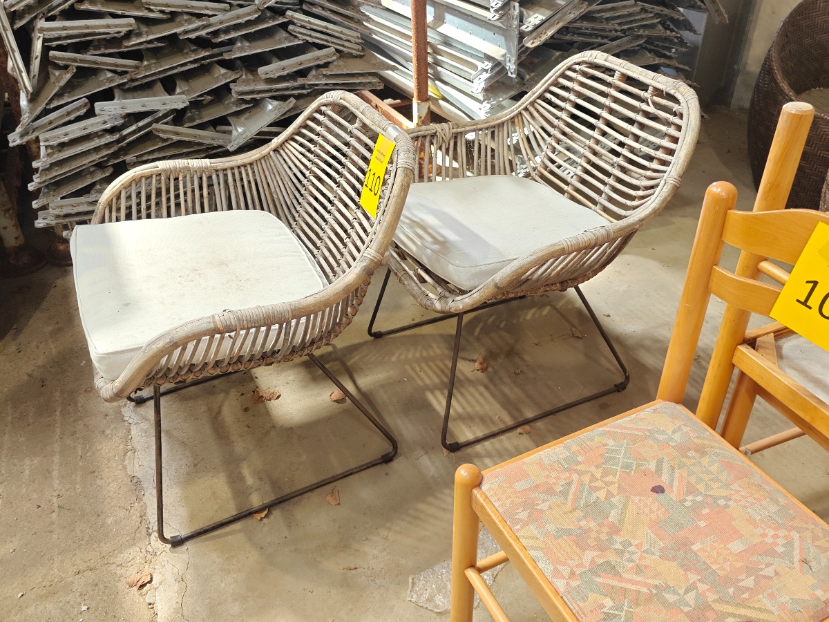 2 hvilestole af rattan