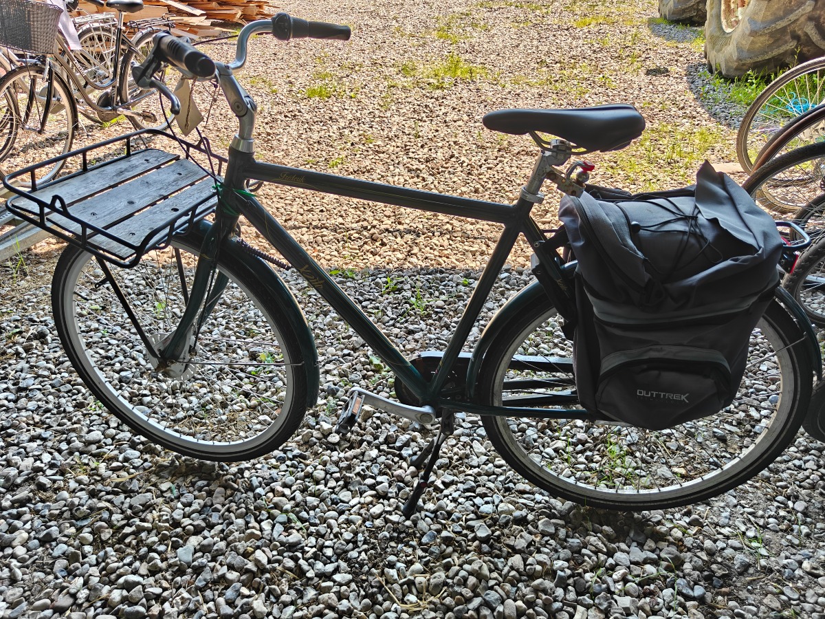 Xzite herrecykel med sadeltaske & budkurv i front