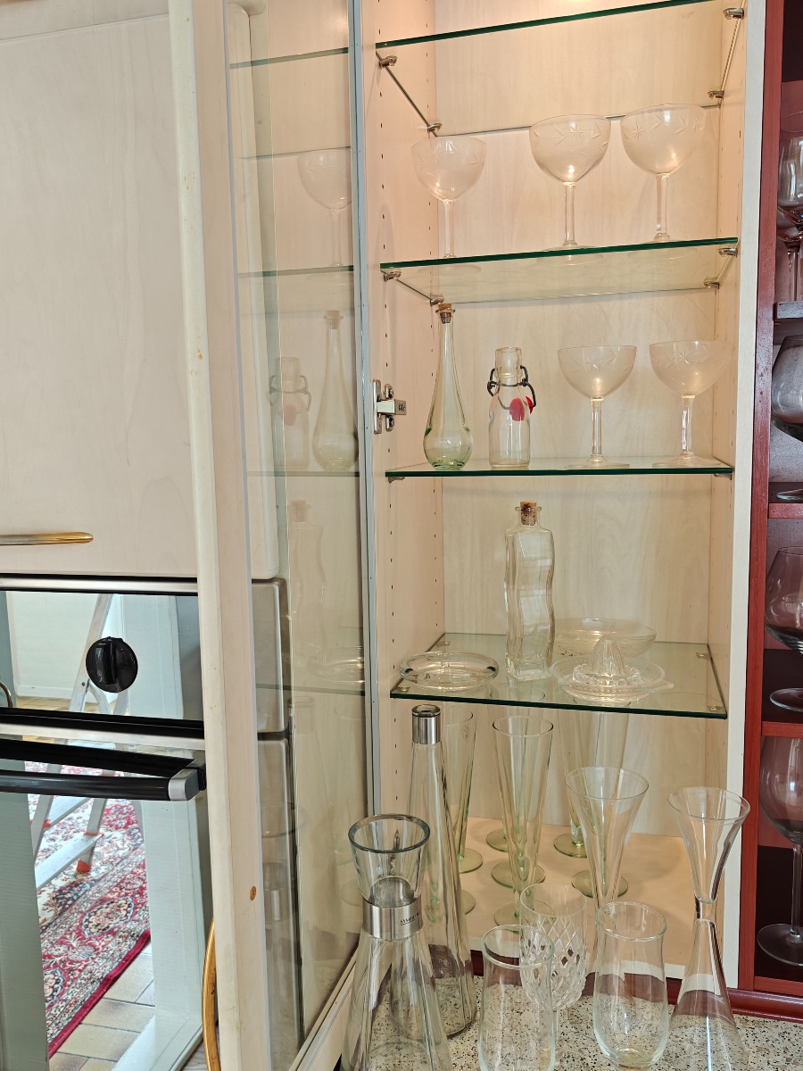 Samling forskelligt glas
