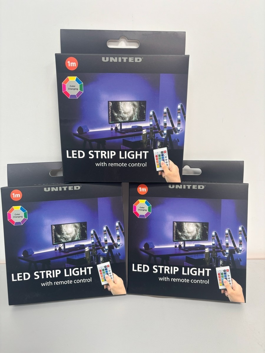 LED Strip Light, 1 meter, 3 stk.