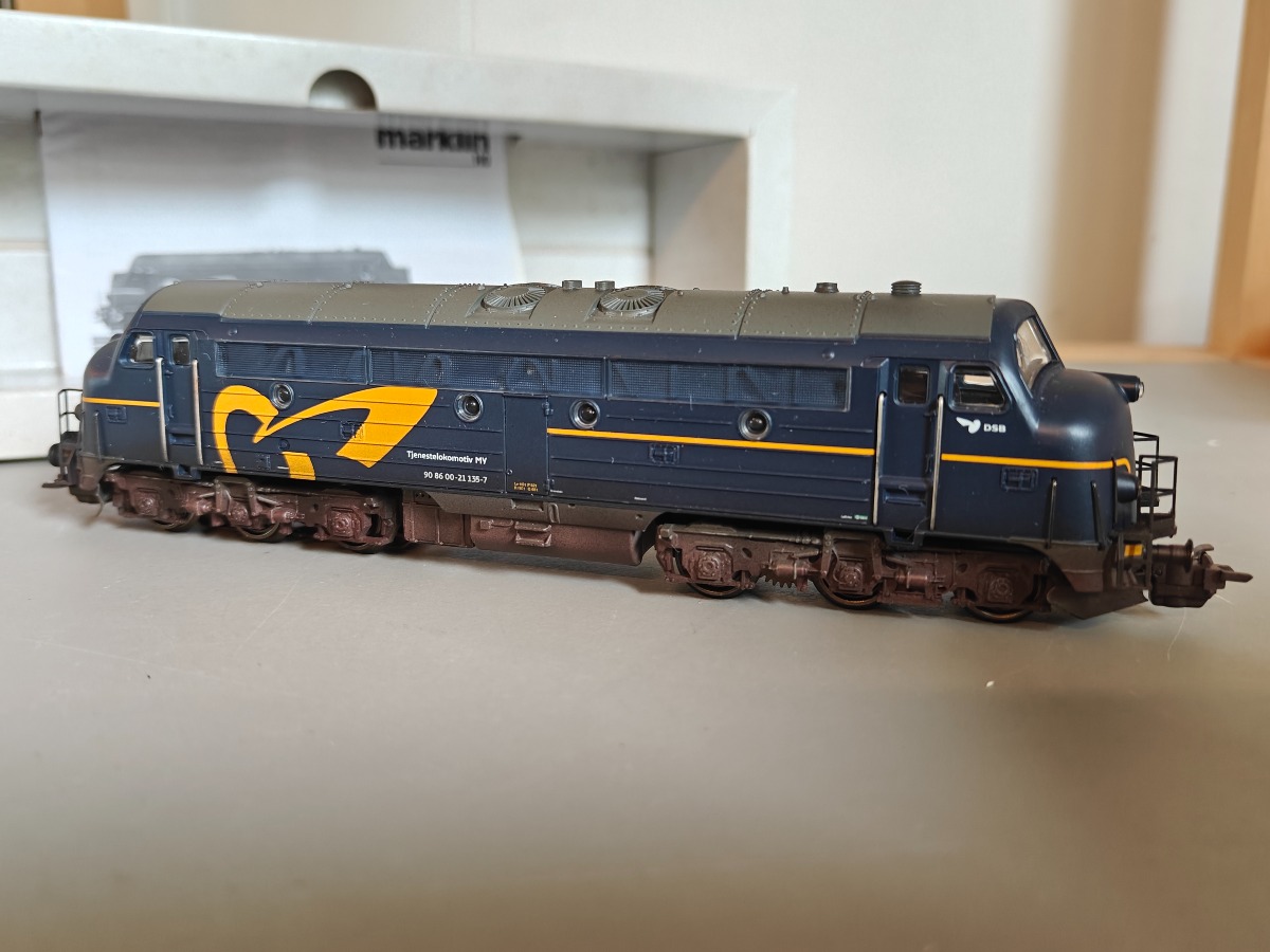 Märklin 37698 AC Nohab MY DSB tjenestelokomotiv med patina