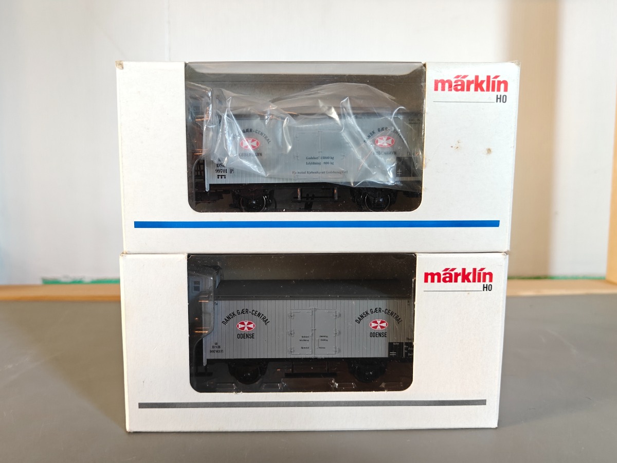 Märklin 2 godsvogne fra Dansk Gær-Central 
