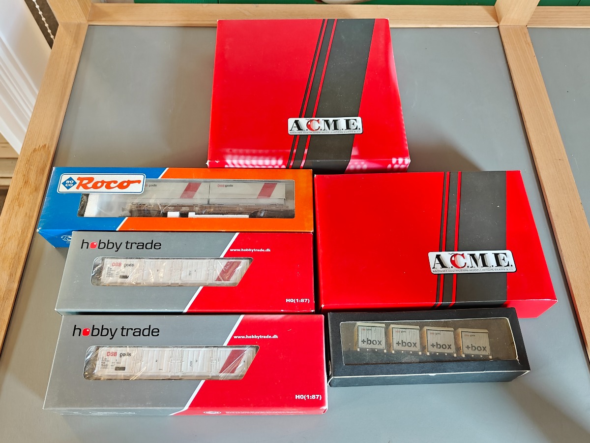 Hobbytrade, Roco og ACME. Forskellige vogne fra DSB Gods (6)