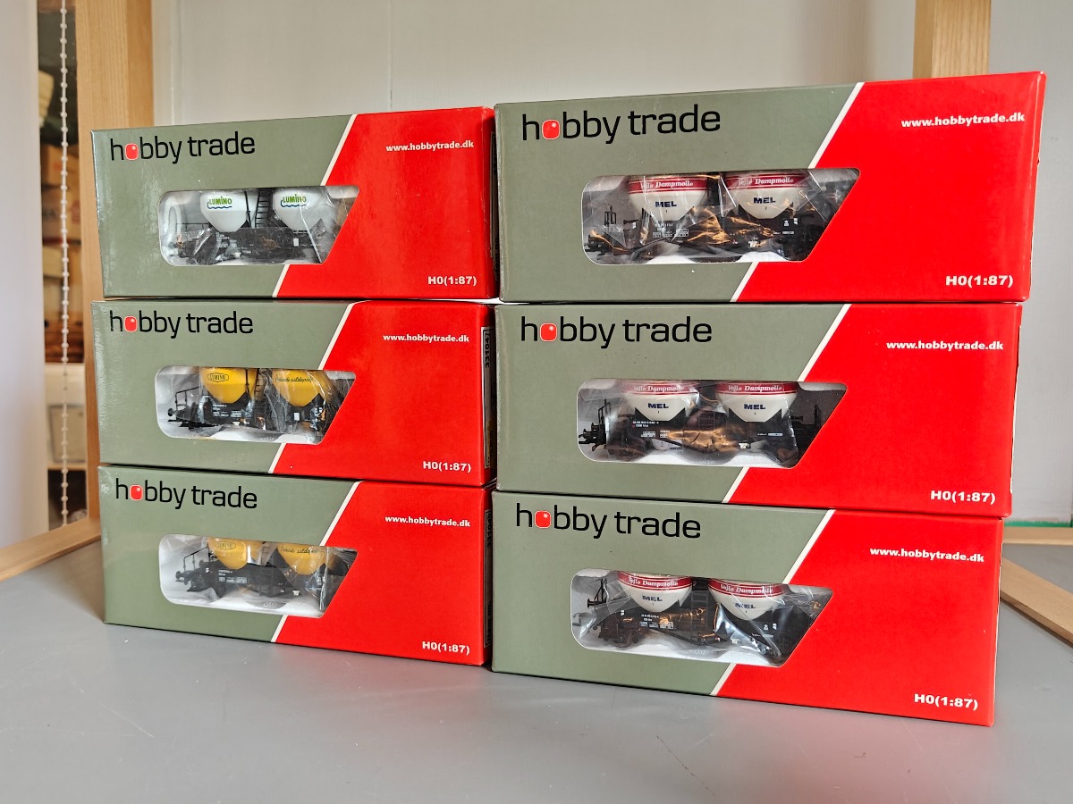 Hobbytrade. 6 tankvogne med danske logoer