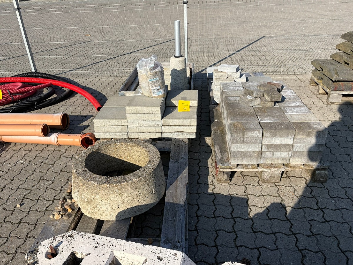 Parti belægningssten, fliser og betonemner