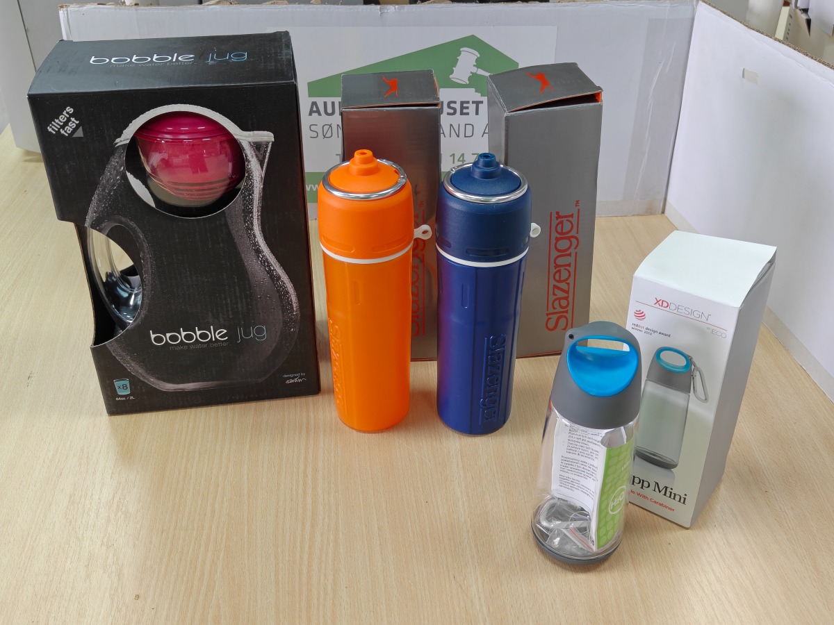 Bobble Jug Vandfilterkande, 3 vandflasker. 