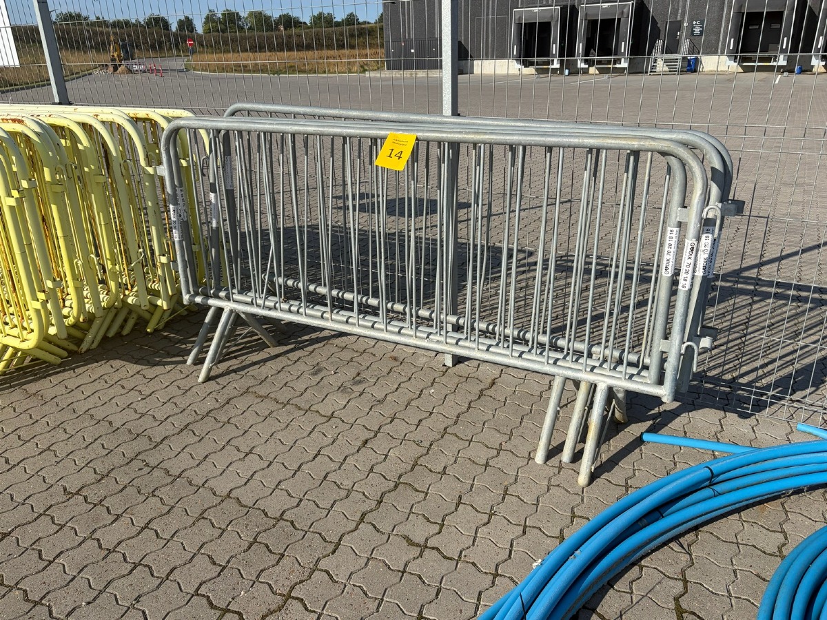 4 stk. galvaniserede afspærringshegn