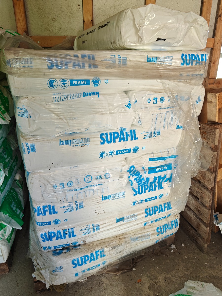 Pl. med 22 pk Knauff insulation supafil Frame isolering til indblæsning i vægge eller lofter