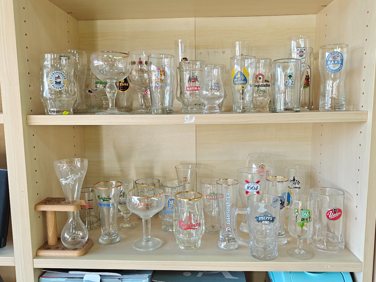 Samling af ølglas 