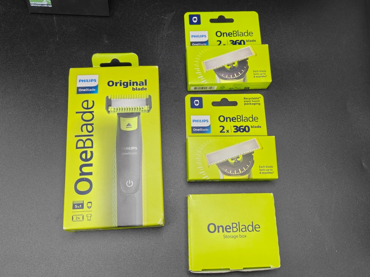 Philips One Blade original 5in1, 2 stk blade, 2 stk blade + one storage box