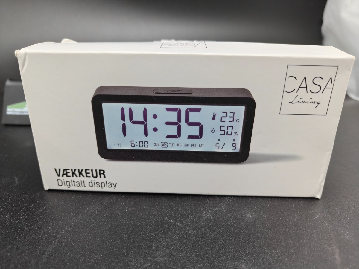 Casa living digitalt vækkeur 