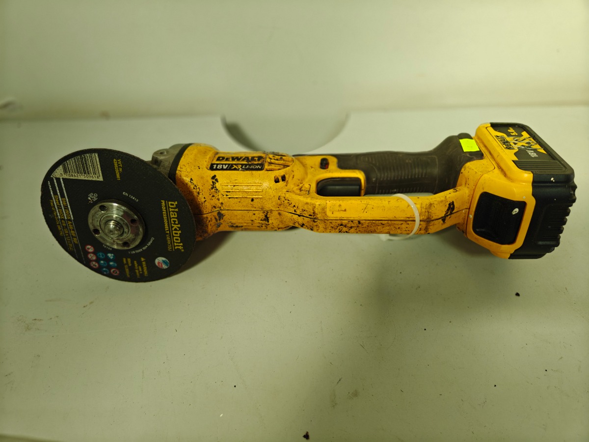 Dewalt vinkelsliber inc. 18v batteri