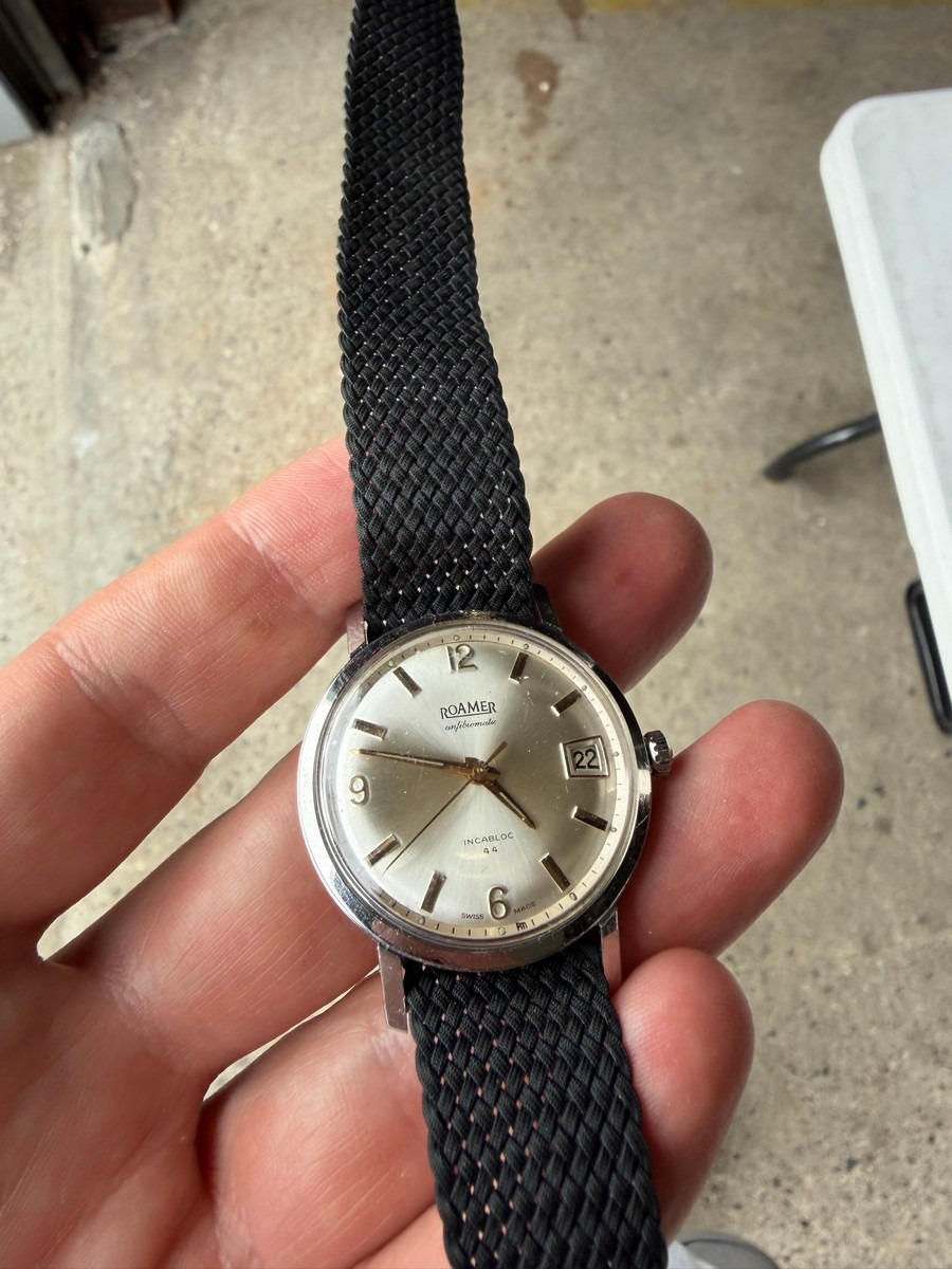 Vintage Roamer Rotodate Brevete herreur – automatic, dato og rustfrit stål
