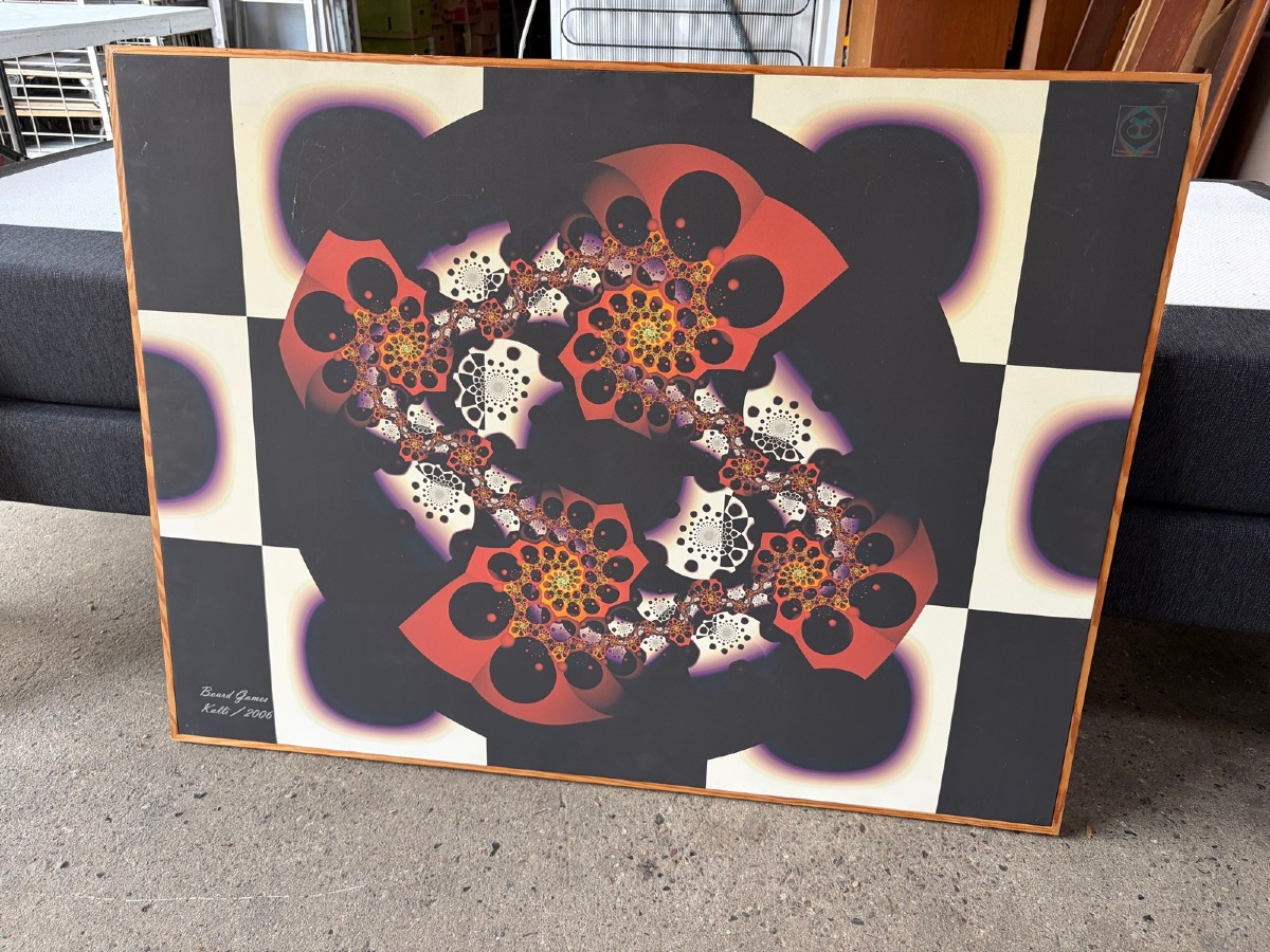 Fotografisk/digitalt kunsttryk på lærred – “Board Games”, abstrakt motiv, 2006