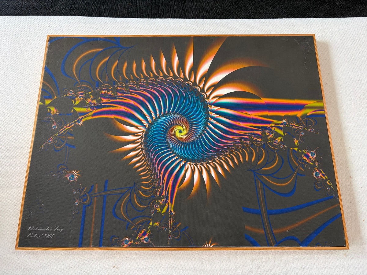 Fotografisk/digitalt kunsttryk på lærred – “Malinowski’s Fury”, abstrakt motiv, 2005