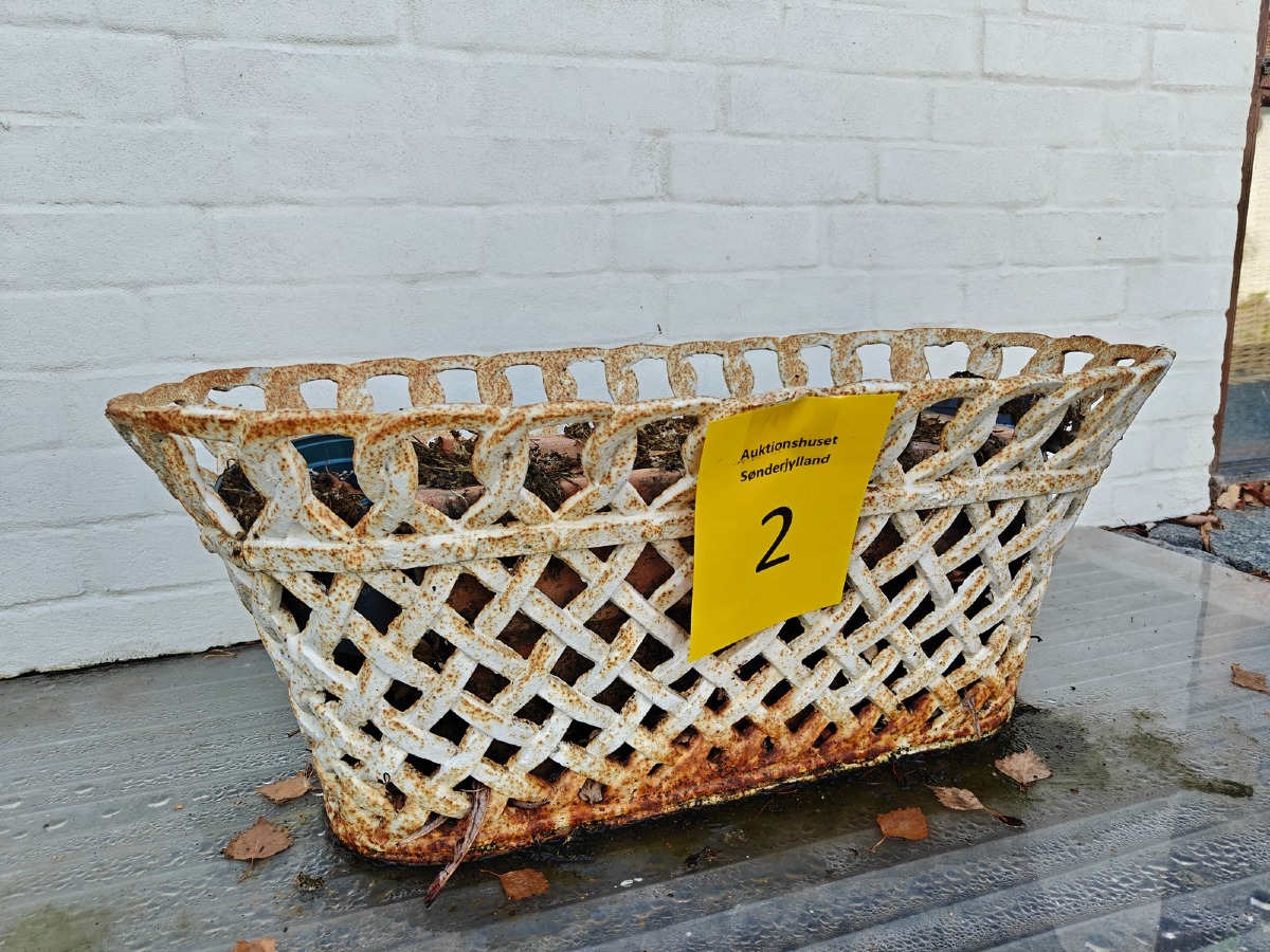 Vintage fransk plantekurv i metal