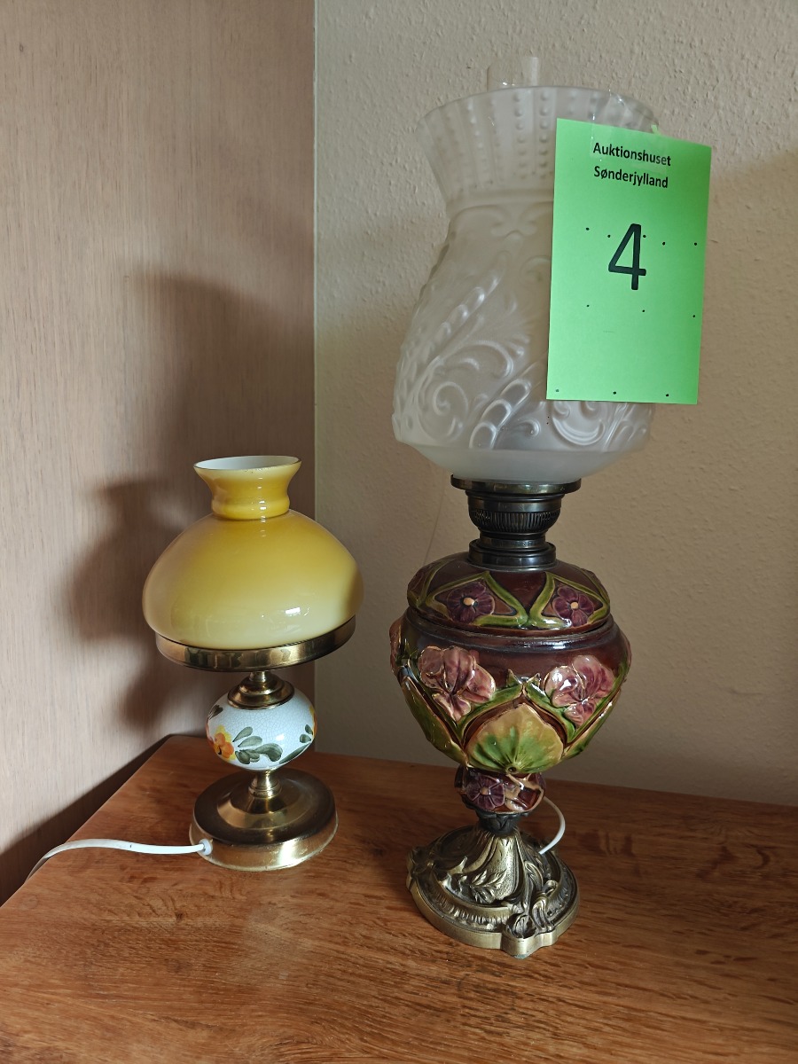 Antik Majolika lampe (2)