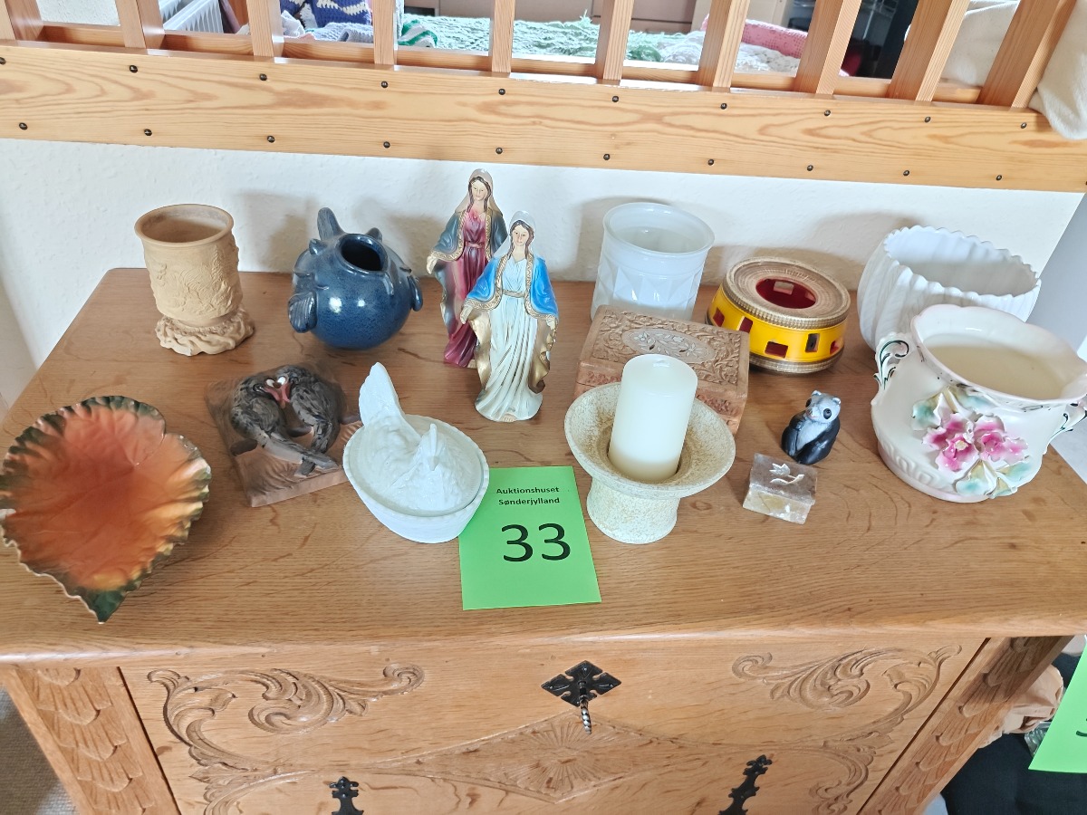Diverse keramik, porcelæn m.m.
