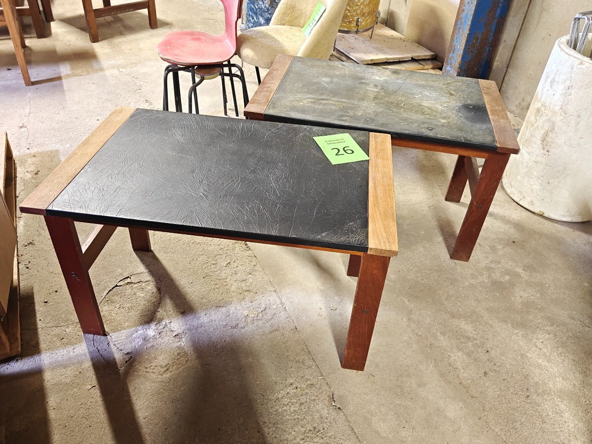 2 sofaborde af teak