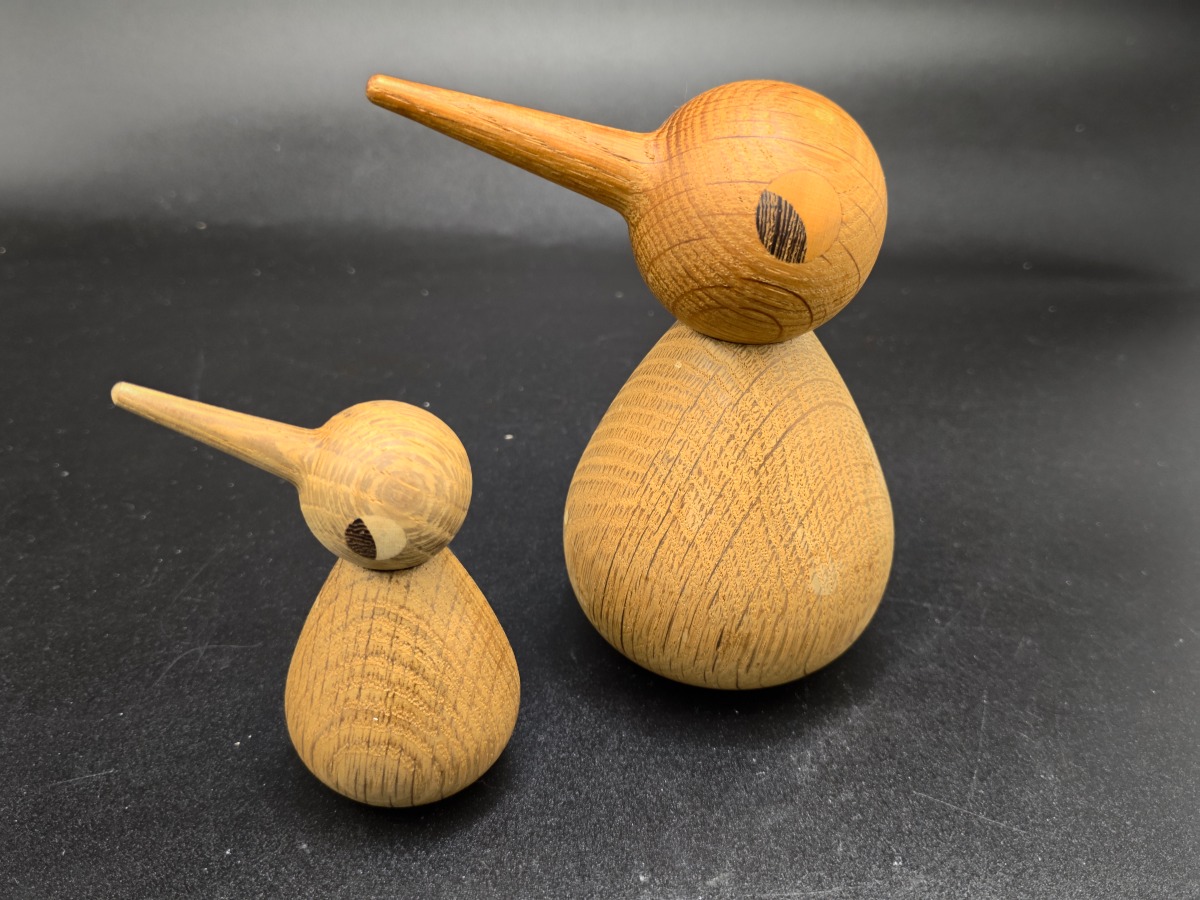 2 stk Bird - træfigurer designet af Kristian Vendel