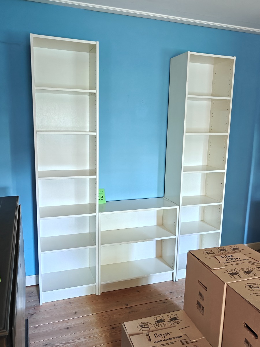 5 reolmoduler med hvid laminat
