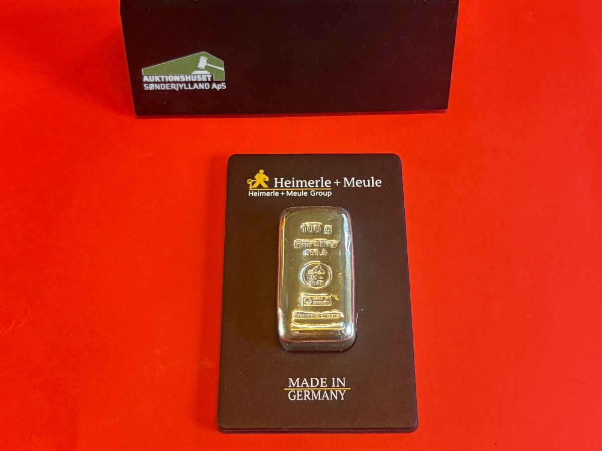 Heimerle + Meule sølvbarre – 100 g finsølv 999,9