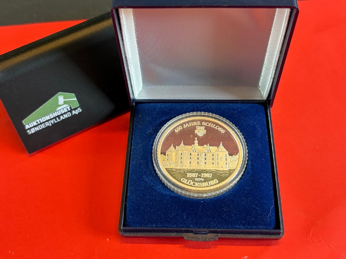 Erindringsmedalje – 400 Jahre Schloss Glücksburg 1587-1987, 999 sølv