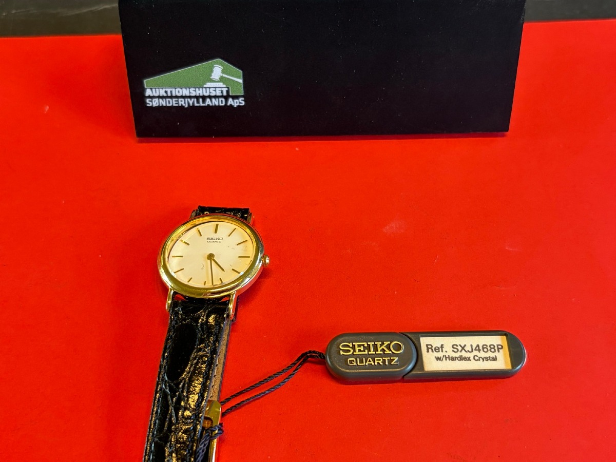 Seiko Quartz armbåndsur – ref. SXJ468P med original mærkat, defekt/spole defekt