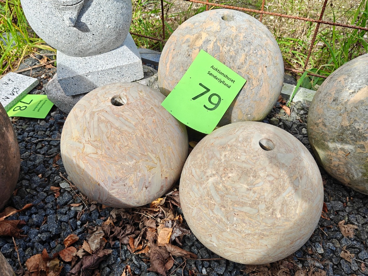 3 vandsten i kugleform