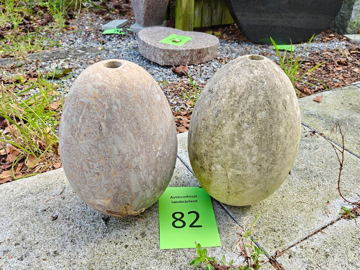 2 ægformede vandsten