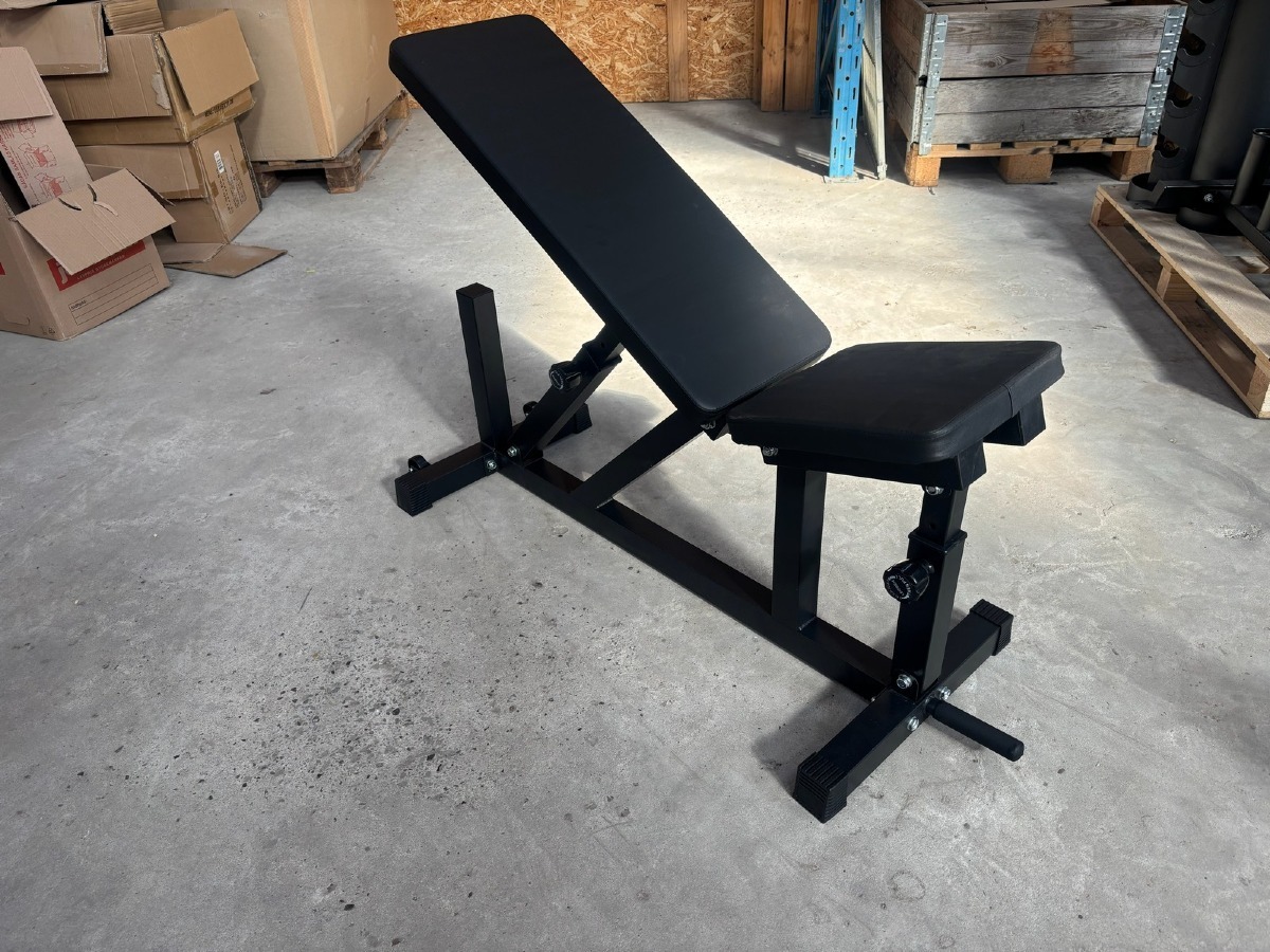 Justerbar træningsbænk / fitnessbænk (Ubrugt og usamlet)