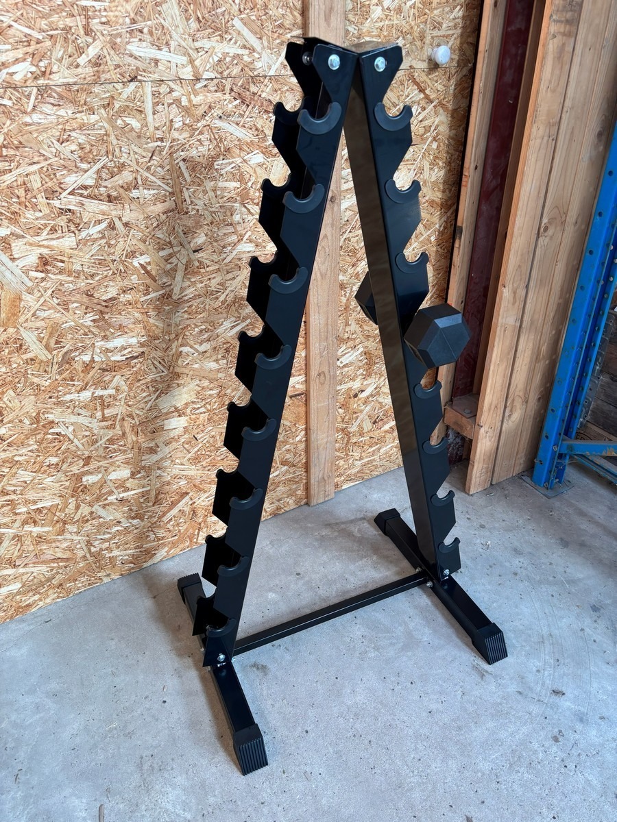 Håndvægtstativ / dumbbell rack – stativ til håndvægte (Ubrugt og usamlet)