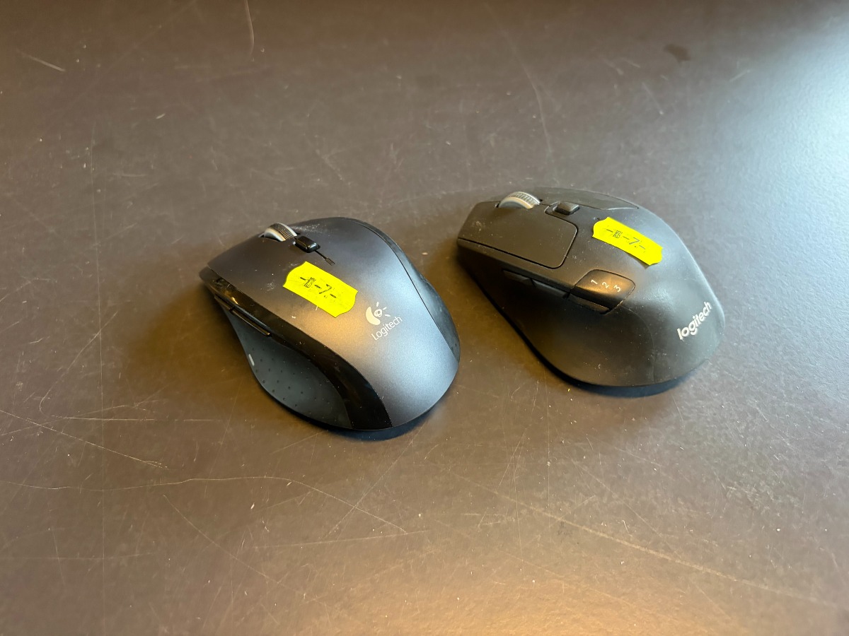 2 Logitech trådløse mus – M705 og M720 – testet og virker