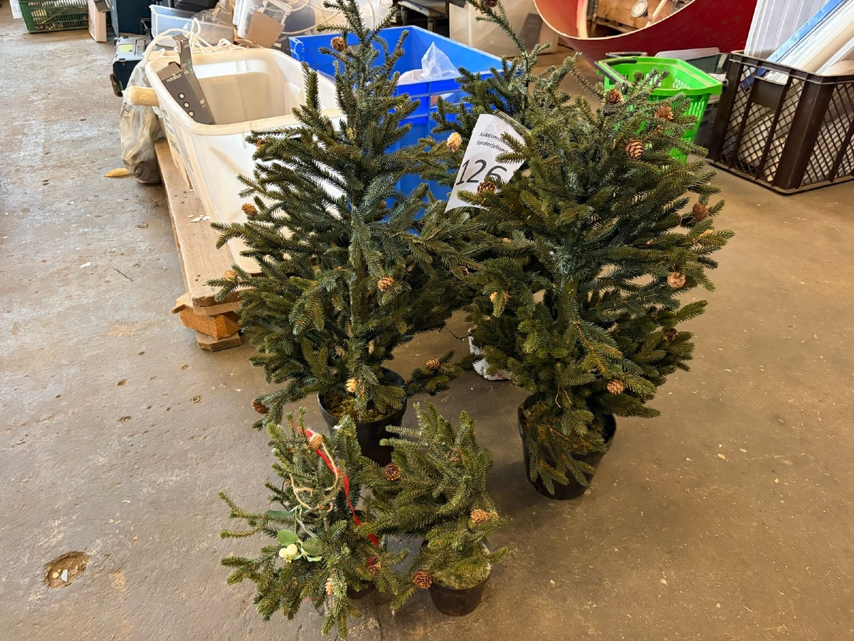 Kunstige juletræer i potte (4)