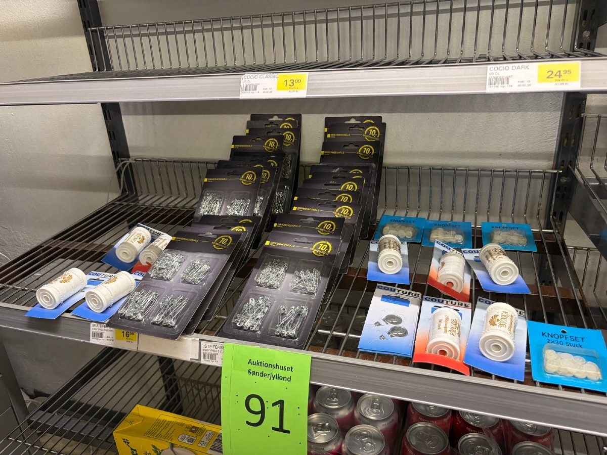 Stort parti sikkerhedsnåle, mm