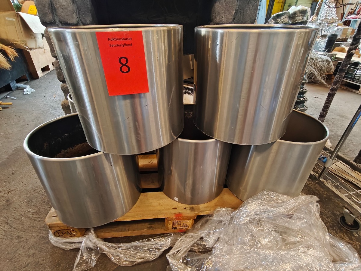 Kontor potter i rustfritstål (5)