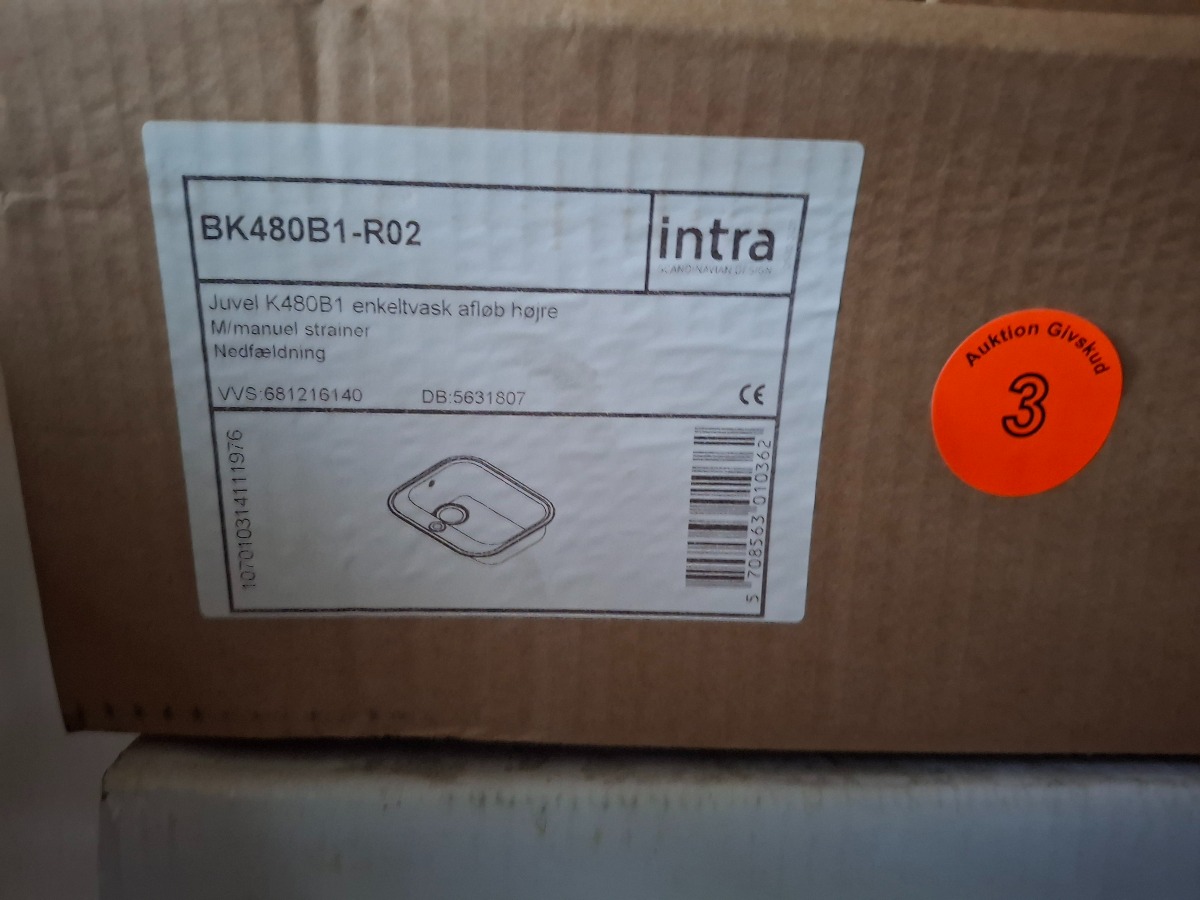 Ny/ubrugt stålvask. Se beskrivelse på billede