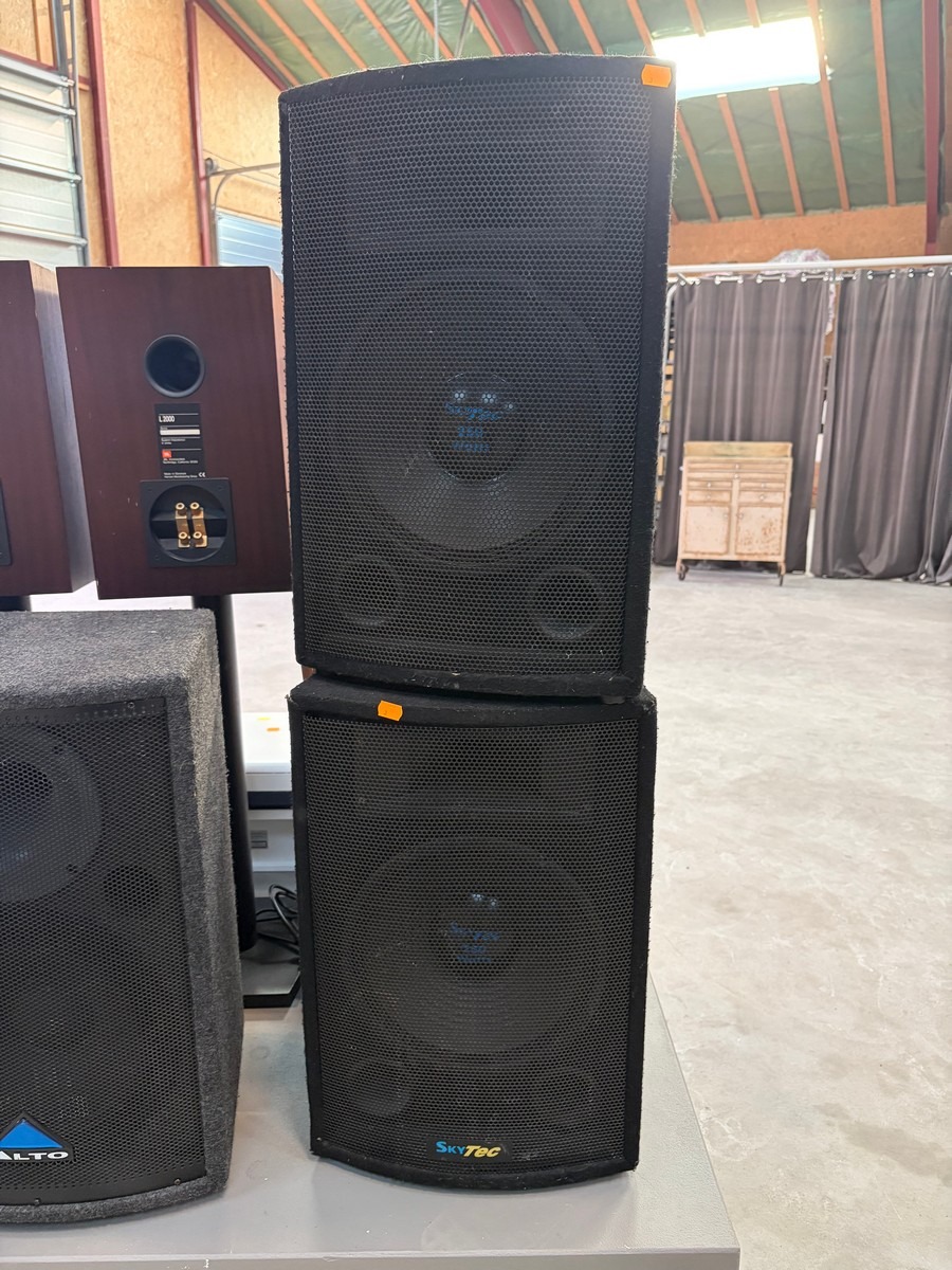 2 SkyTec PA-højttalere – model 170.732, 250W max, 8 ohm