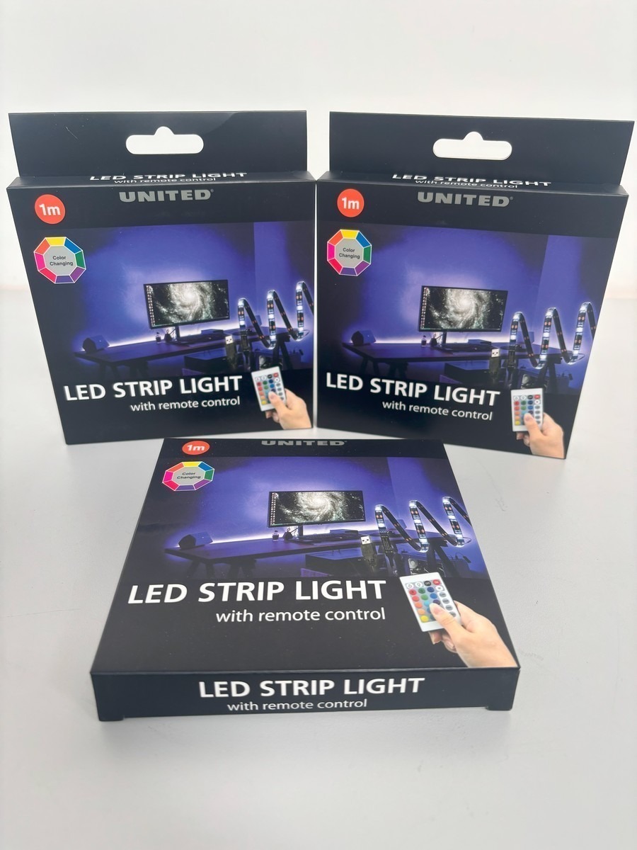 LED Strip Light, 1 meter, 3 stk.