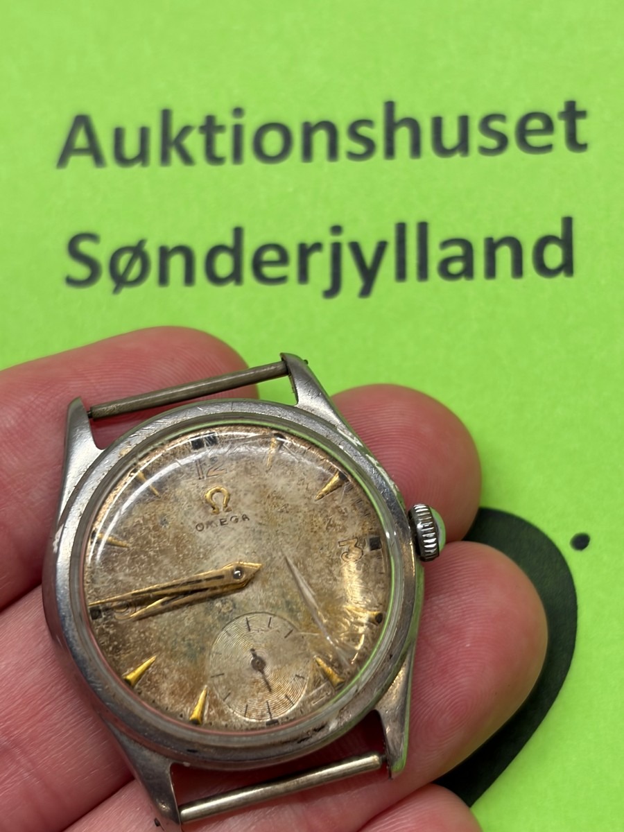 Ældre Omega armbåndsur – mekanisk med lille sekundviser, uden rem