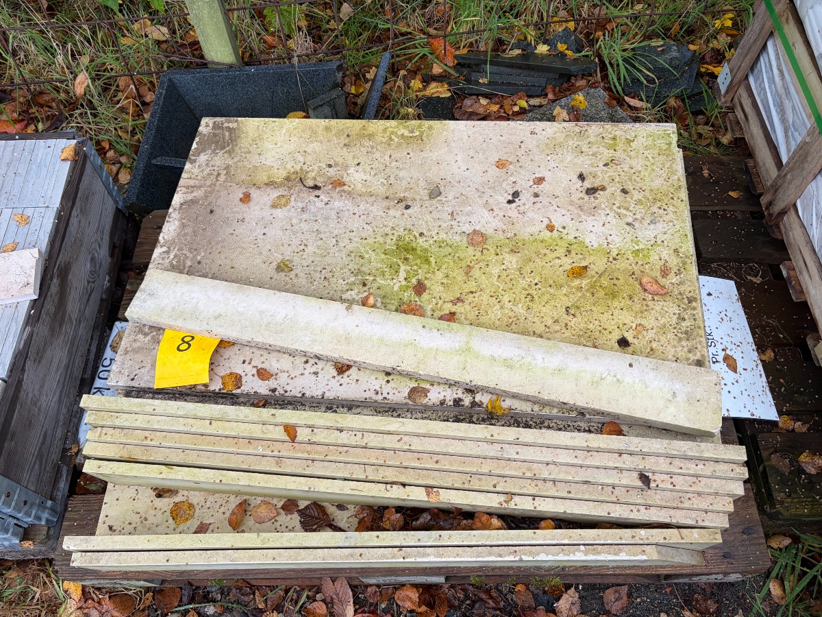 Vinklede fliser af natursten